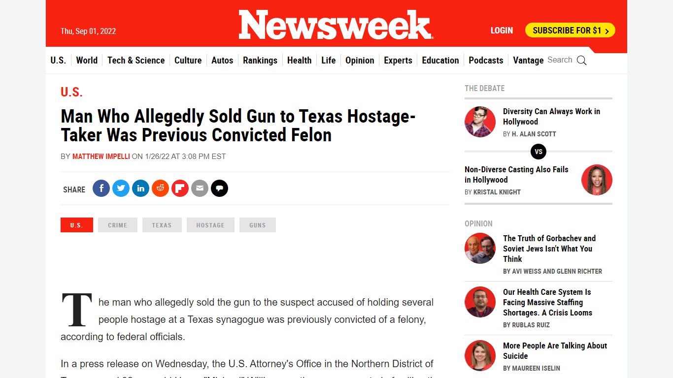 Man Who Allegedly Sold Gun to Texas Hostage-Taker Was ... - Newsweek